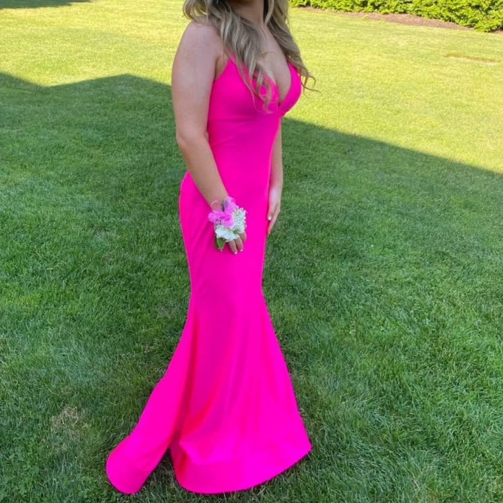 Hot pink jovani prom dress